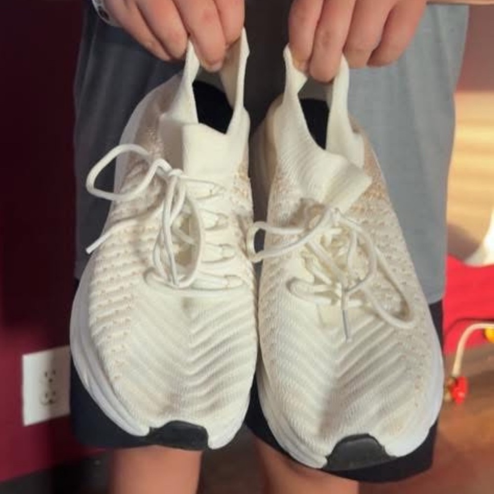 White Knit Sneakers